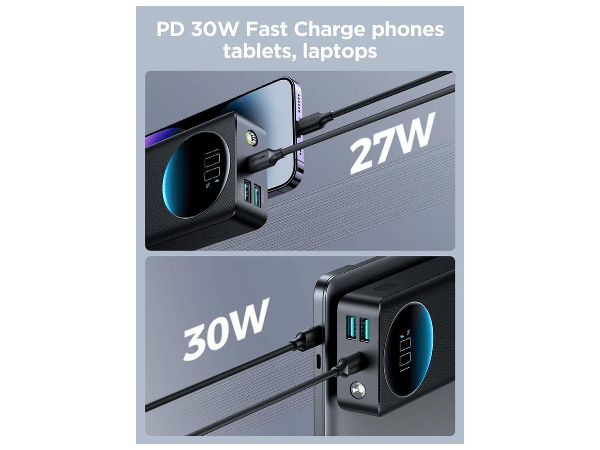 JoyRoom JR-PBF03 30W Power Bank 30000mAh (With USB to Type-C Cable 0.25m) - Best Prices