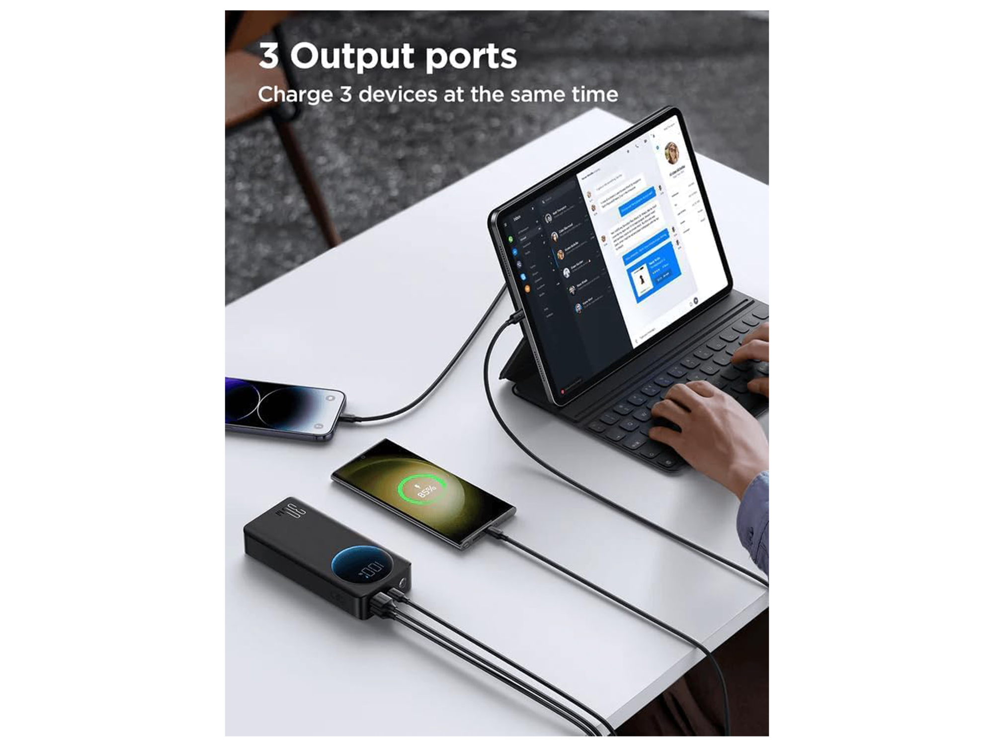 JoyRoom JR-PBF03 30W Power Bank 30000mAh (With USB to Type-C Cable 0.25m) - Best Prices