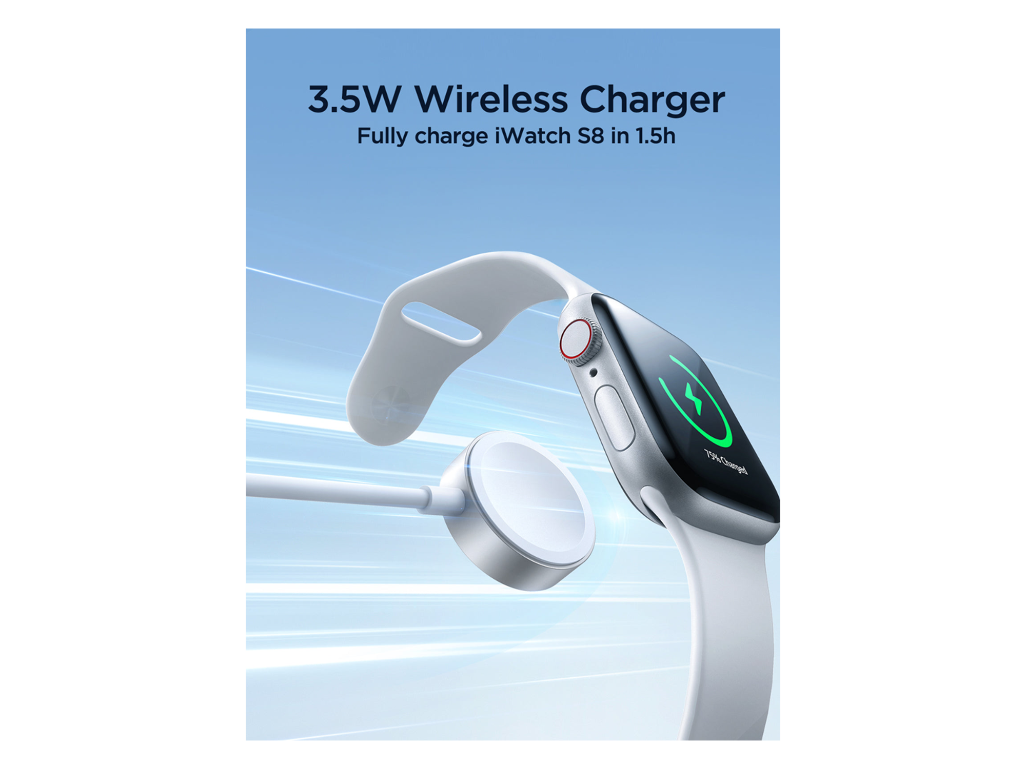 JoyRoom S-IW007 3-in-1 iP Watch Magnetic Charger + Dual Lightning Cable (USB-A) 1.2m - Best Prices