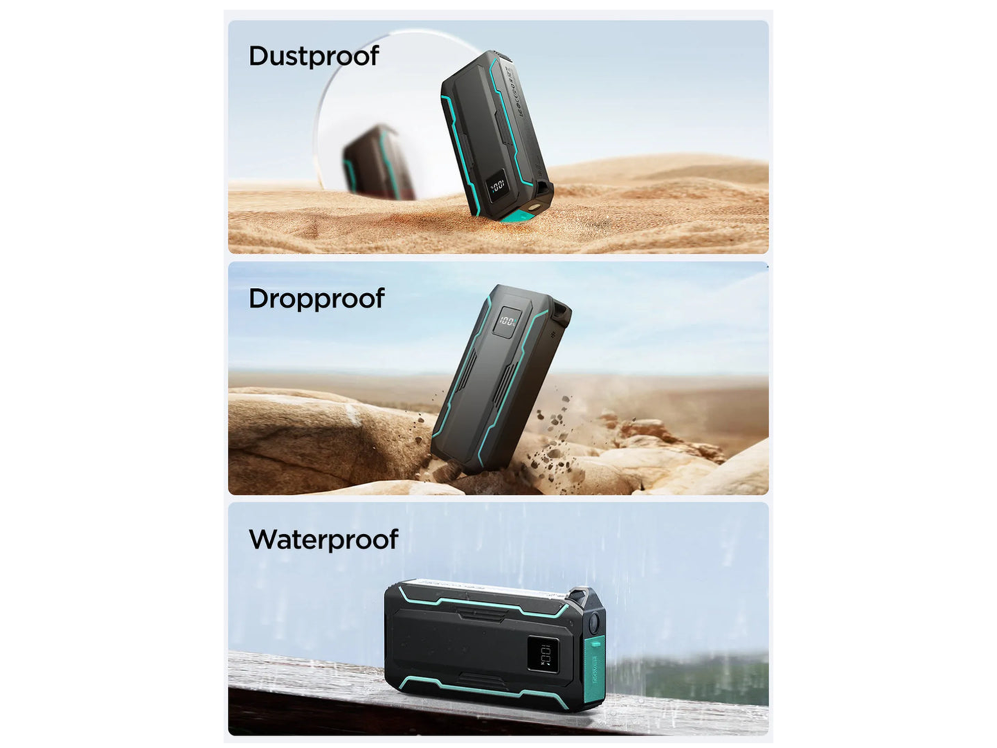 JoyRoom JR-L017 22.5W Power Bank with Built in 2in1 Cables with SOS light 10000mAh - Best Prices