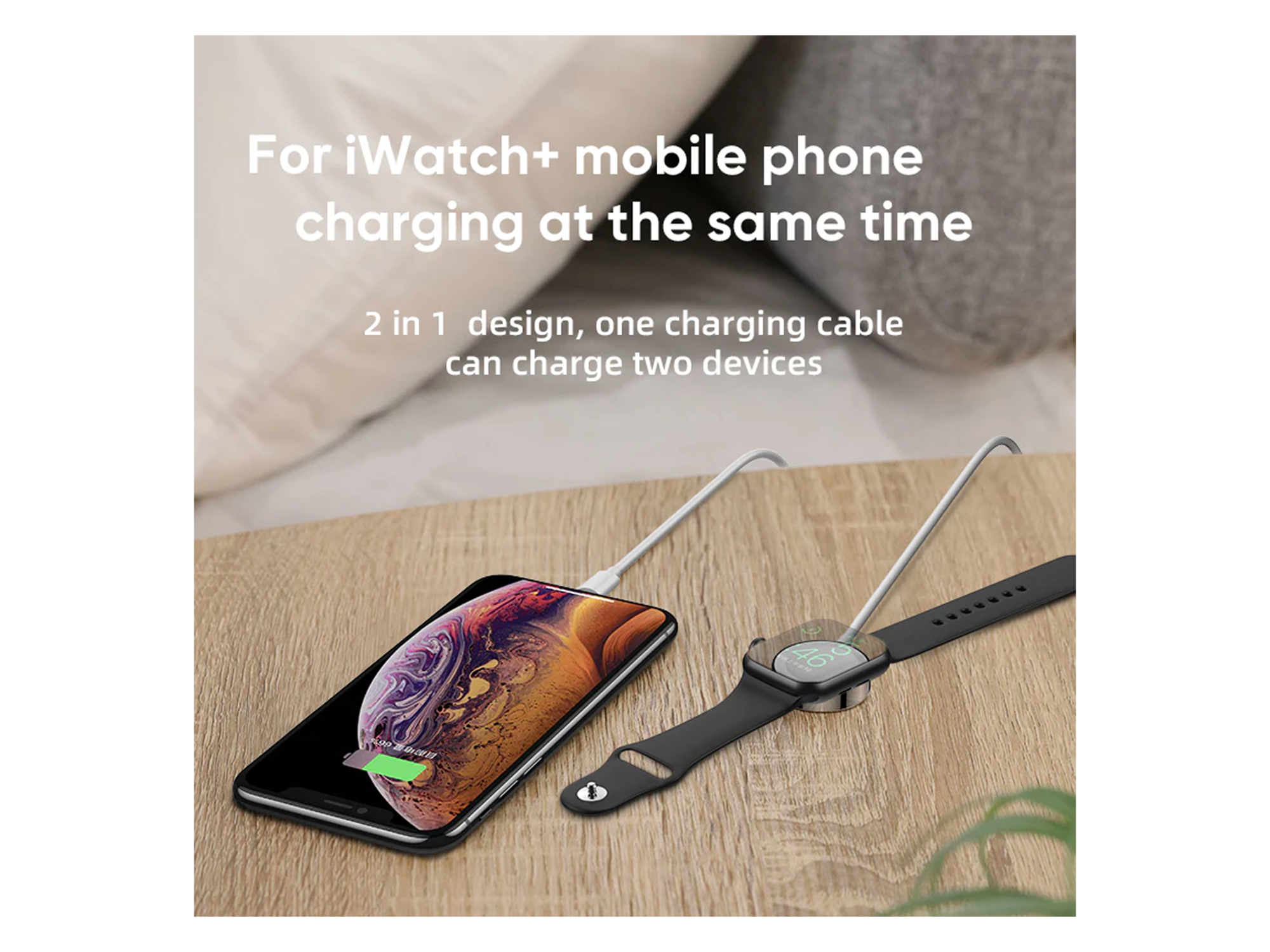 JoyRoom S-IW002S  2 in 1 iWatch Magnetic Wireless Charger + Lightning Cable - Best Prices