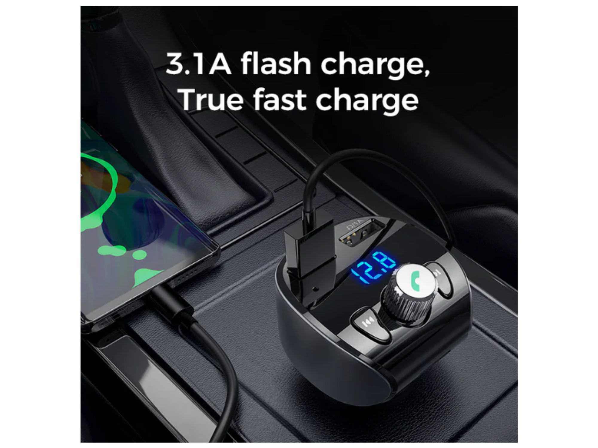 جوي رووم JR-CL02 مشغل MP3 متعدد الوظائف بتقنية البلوتوث وشاحن سيارة سريع الشحن QC3.0 - أفضل سعر