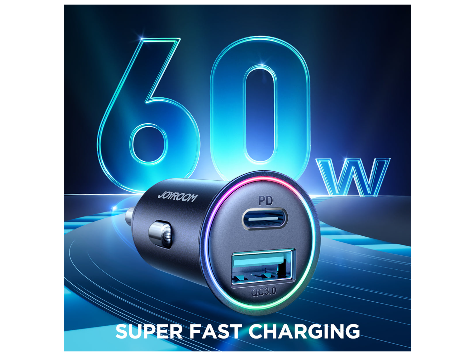 JoyRoom JR-CCN04 A+C 60W A+C mini Metal Car Charger - Best Prices