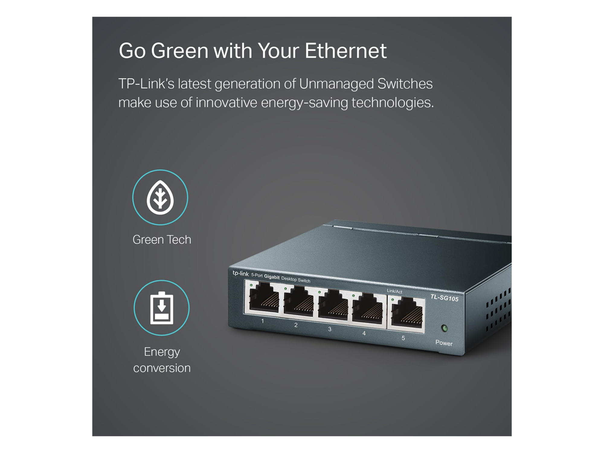 تي بي لينك محول مكتبي TL-SG105 5-Port 10/100/1000 ميجابايت - أفضل سعر