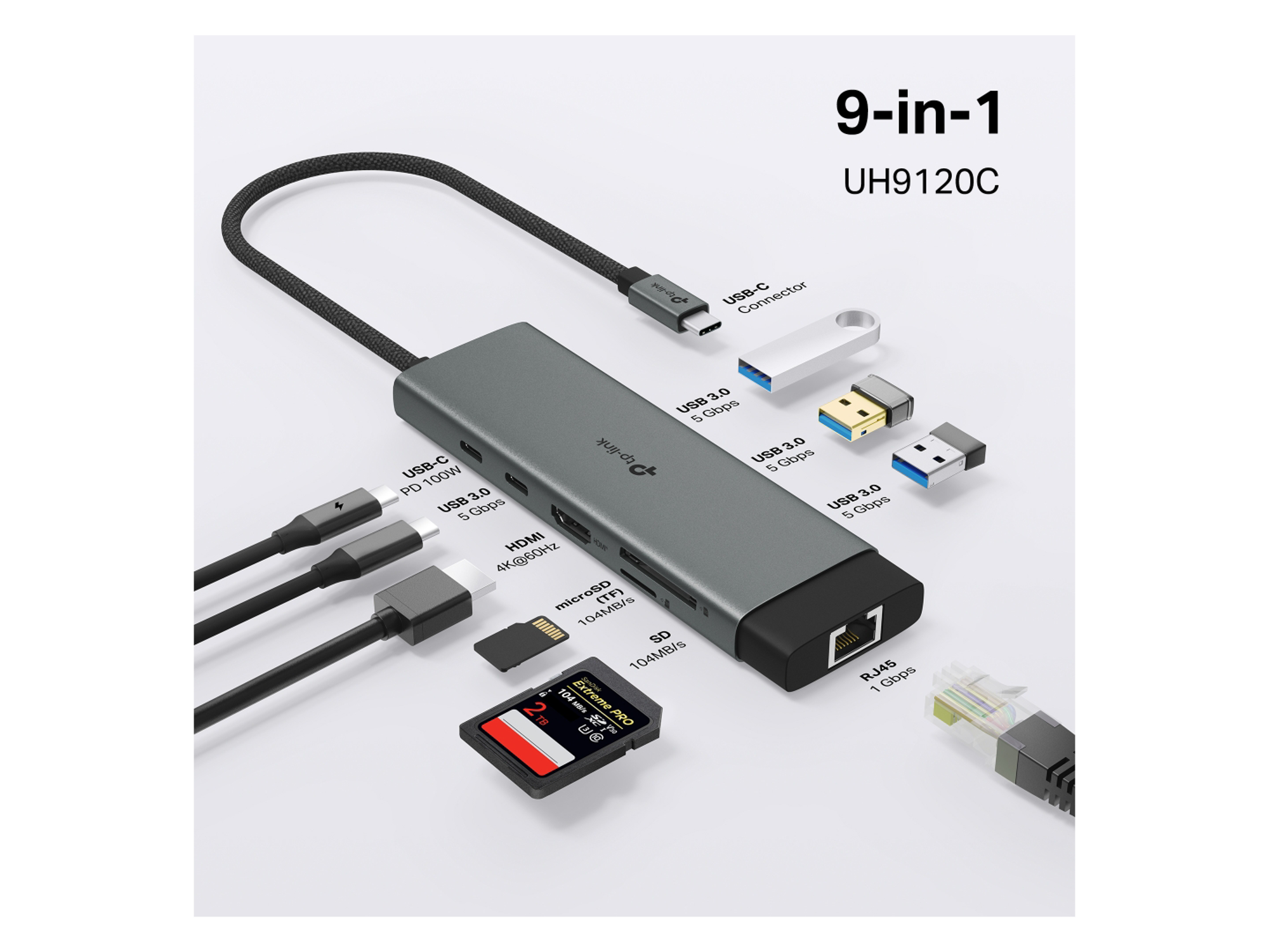 تي بي لينك UH9120C محول ذات 9 مداخل - أفضل سعر