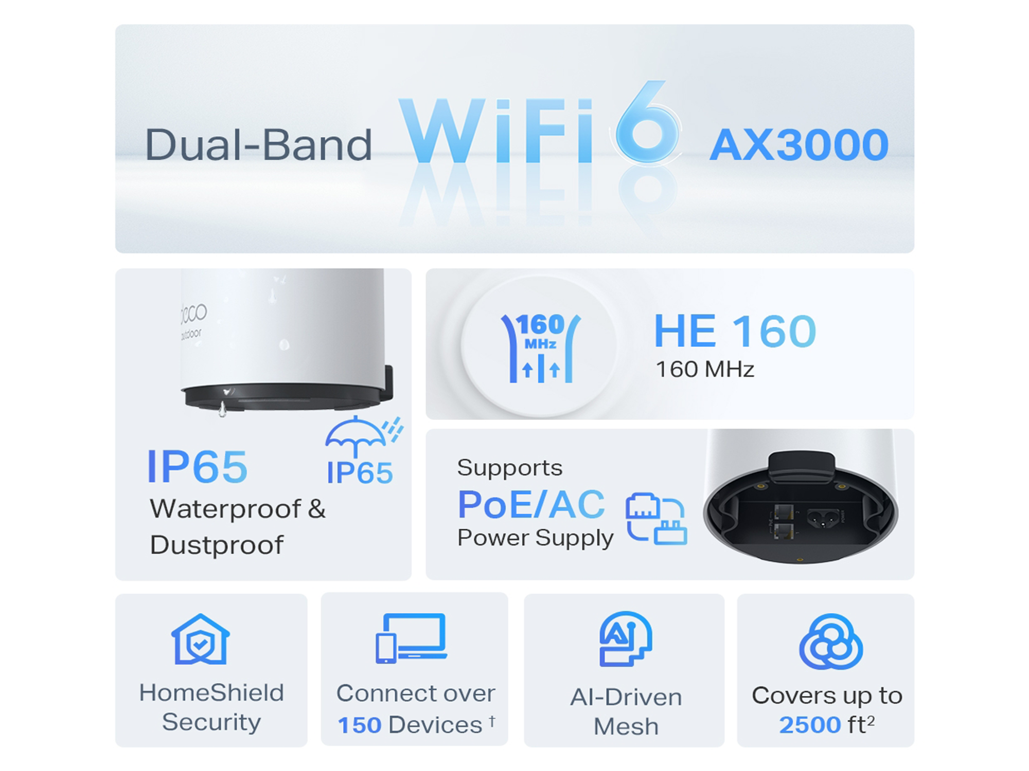 Tp-Link Deco X50-Outdoor(1-pack)  AX3000 Outdoor Whole Home  MeshWiFi 6 Unit - Best Prices