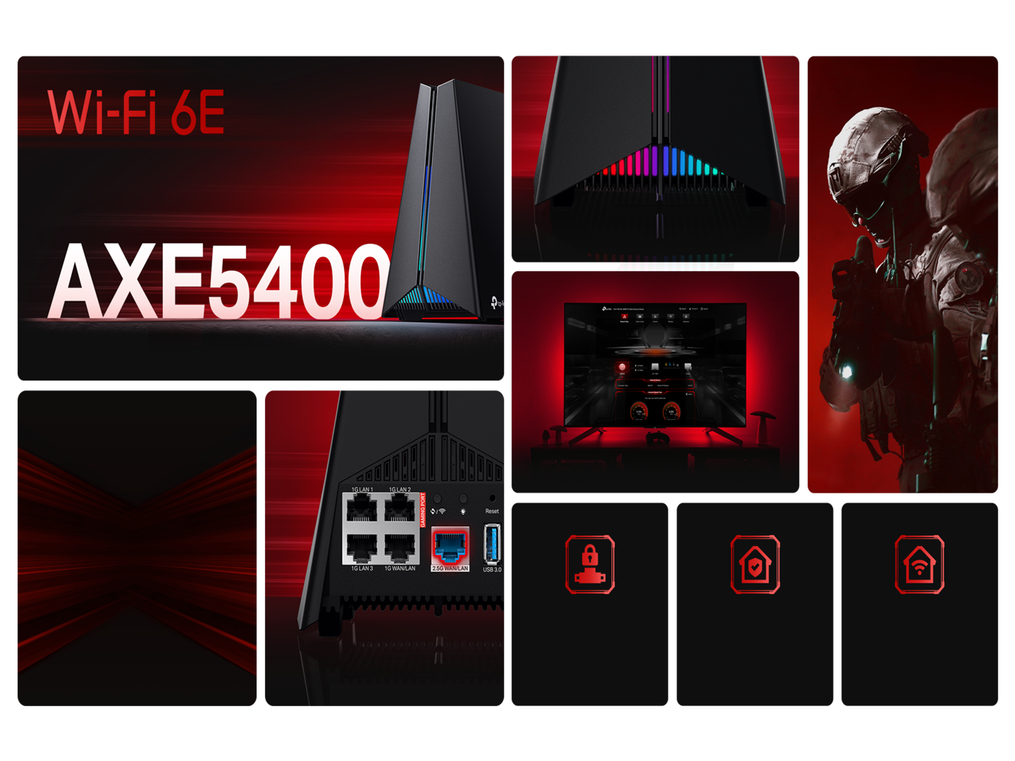 تي بي لينك ارتشر GXE75 AXE5400 ثلاثي النطاق واي فاي 6E راوتر العاب - أفضل سعر