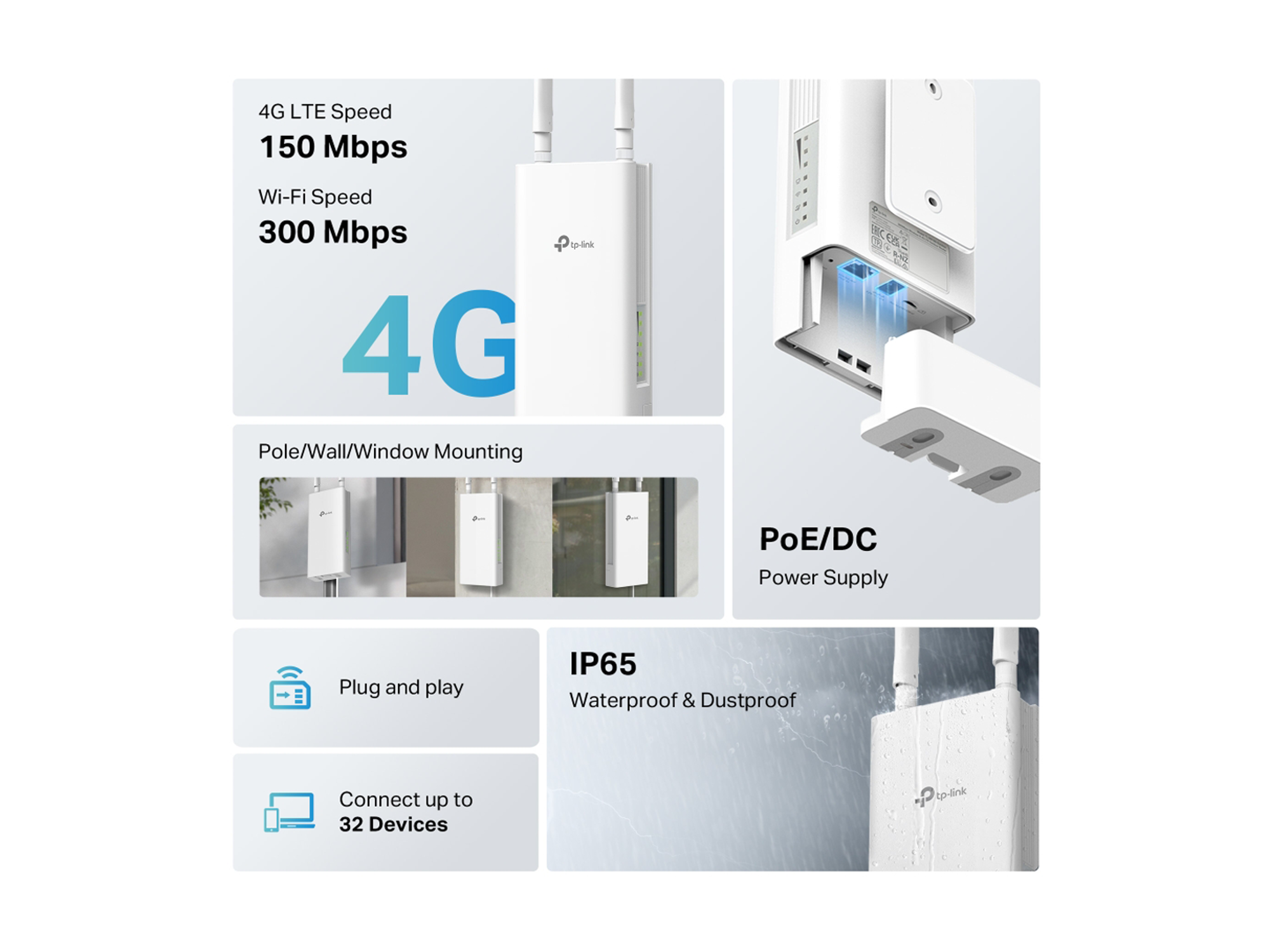 تي بي لينك TL-MR100راوتر خارجي لاسلكي بسرعة 300 ميجابت N 4G LET - أفضل سعر تي بي لينك TL-MR100راوتر خارجي لاسلكي بسرعة 300 ميجابت N 4G LET - أفضل سعر