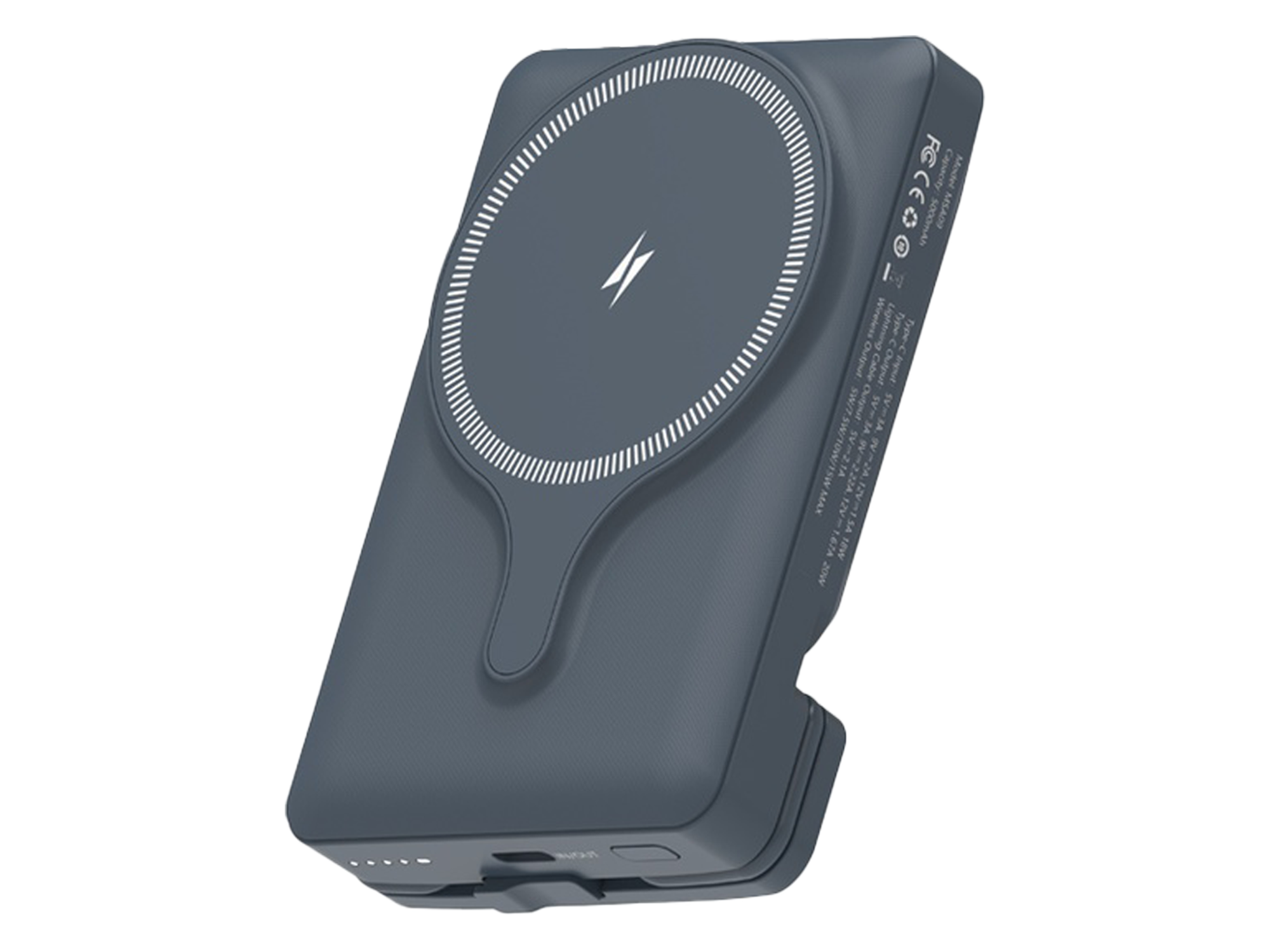 Powerology 5000mAh Power Bank With Magnetic Wireless Charger Car Mount - Best Prices
