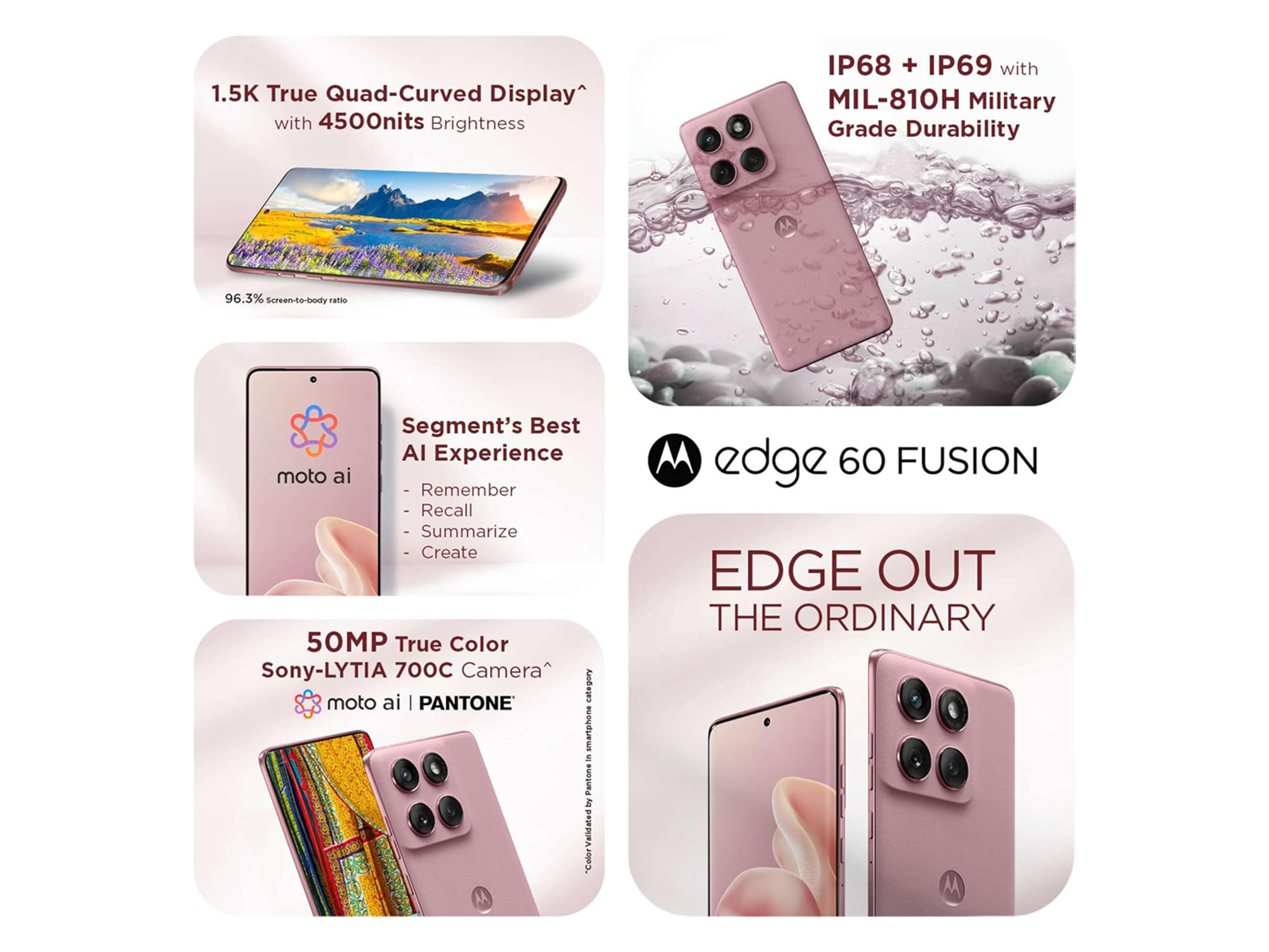 موتورولا Edge 60 Fusion 5G بأفضل سعر في الأردن