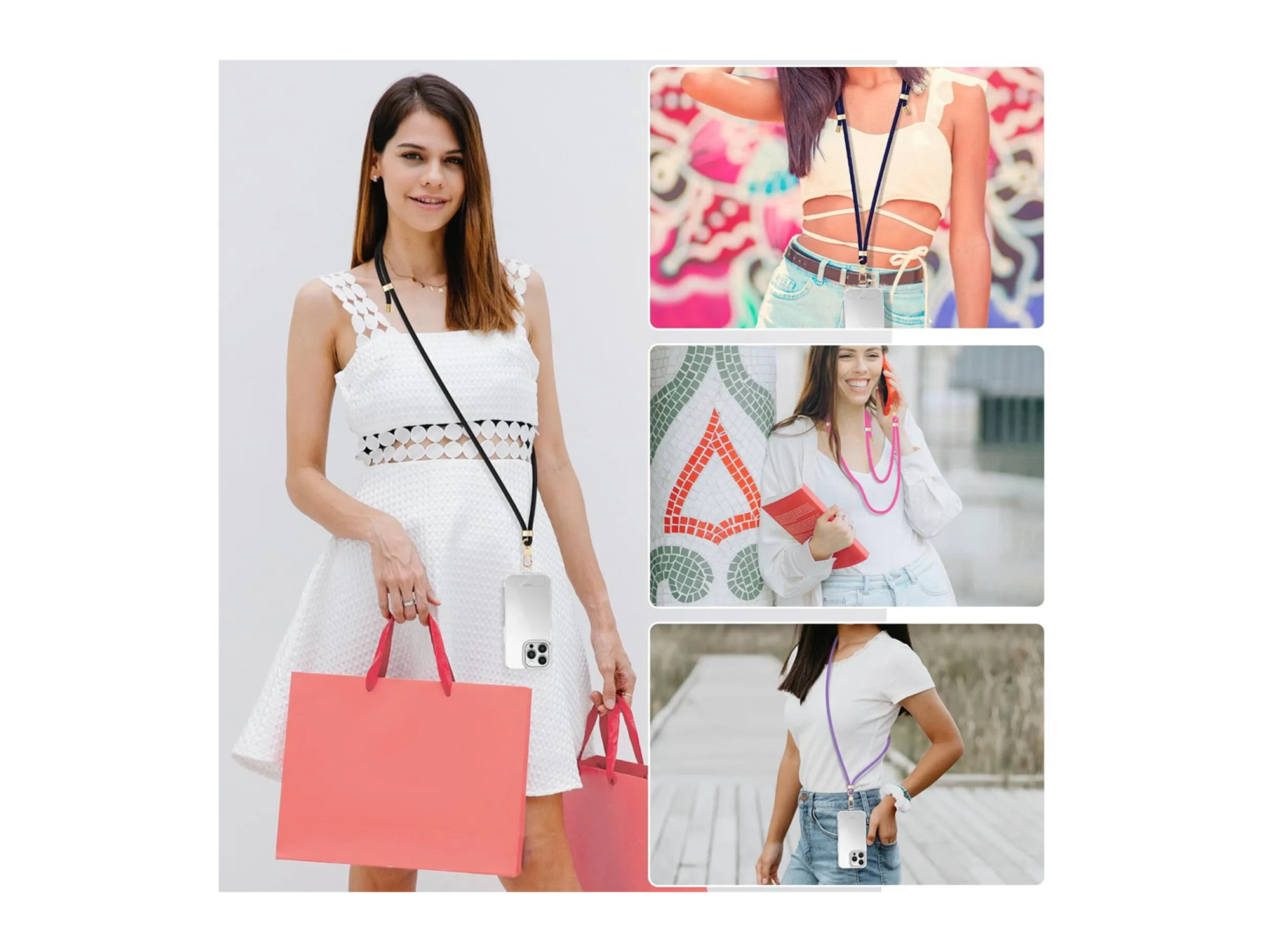 LEEU DESIGN 2 in 1 Smartphone Strap with Stainless Steel Tether Tab & Neck Strap - Best Prices