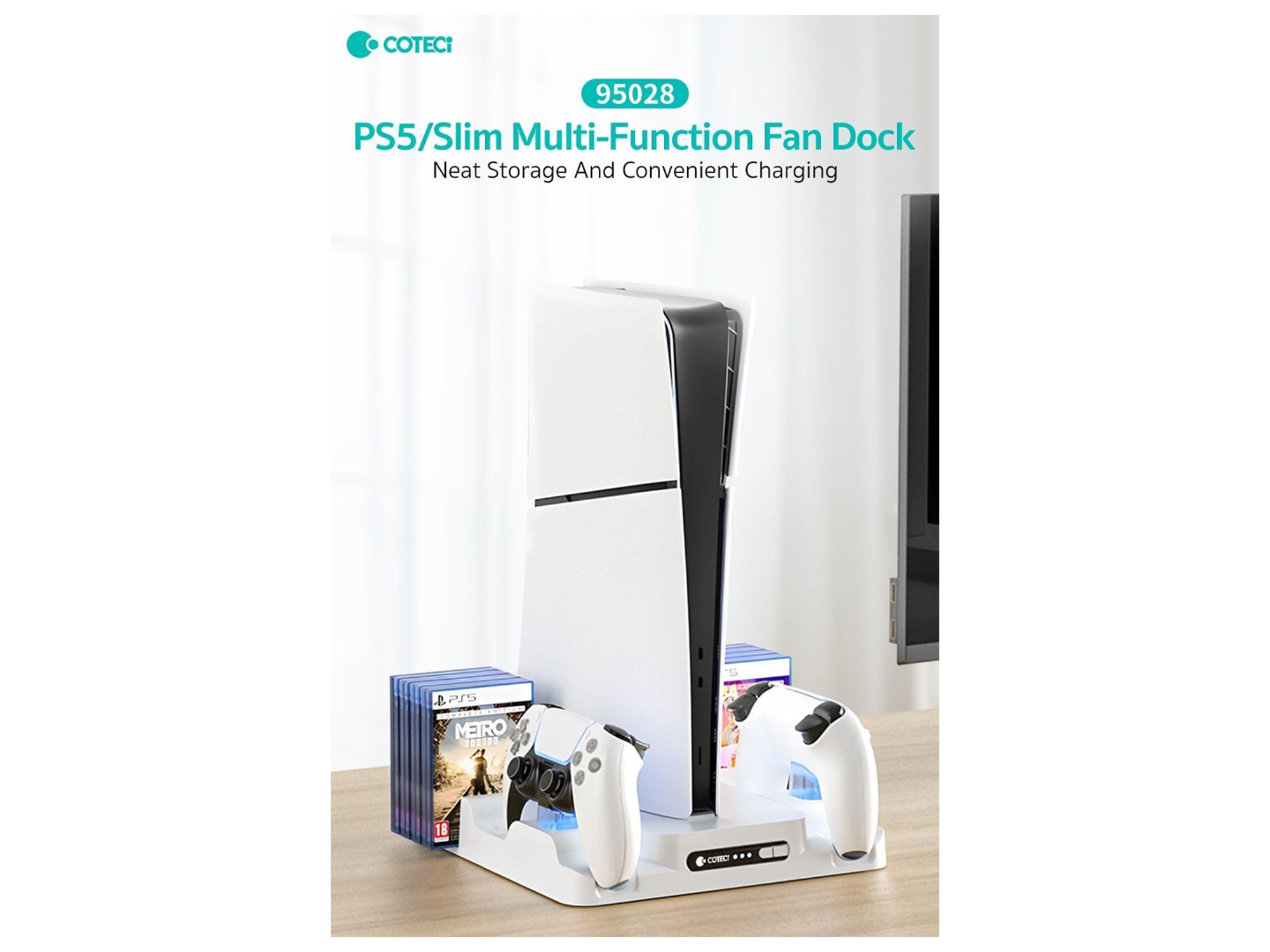 COTECI PS5/Slim Multi-Function Fan Dock - Best Prices