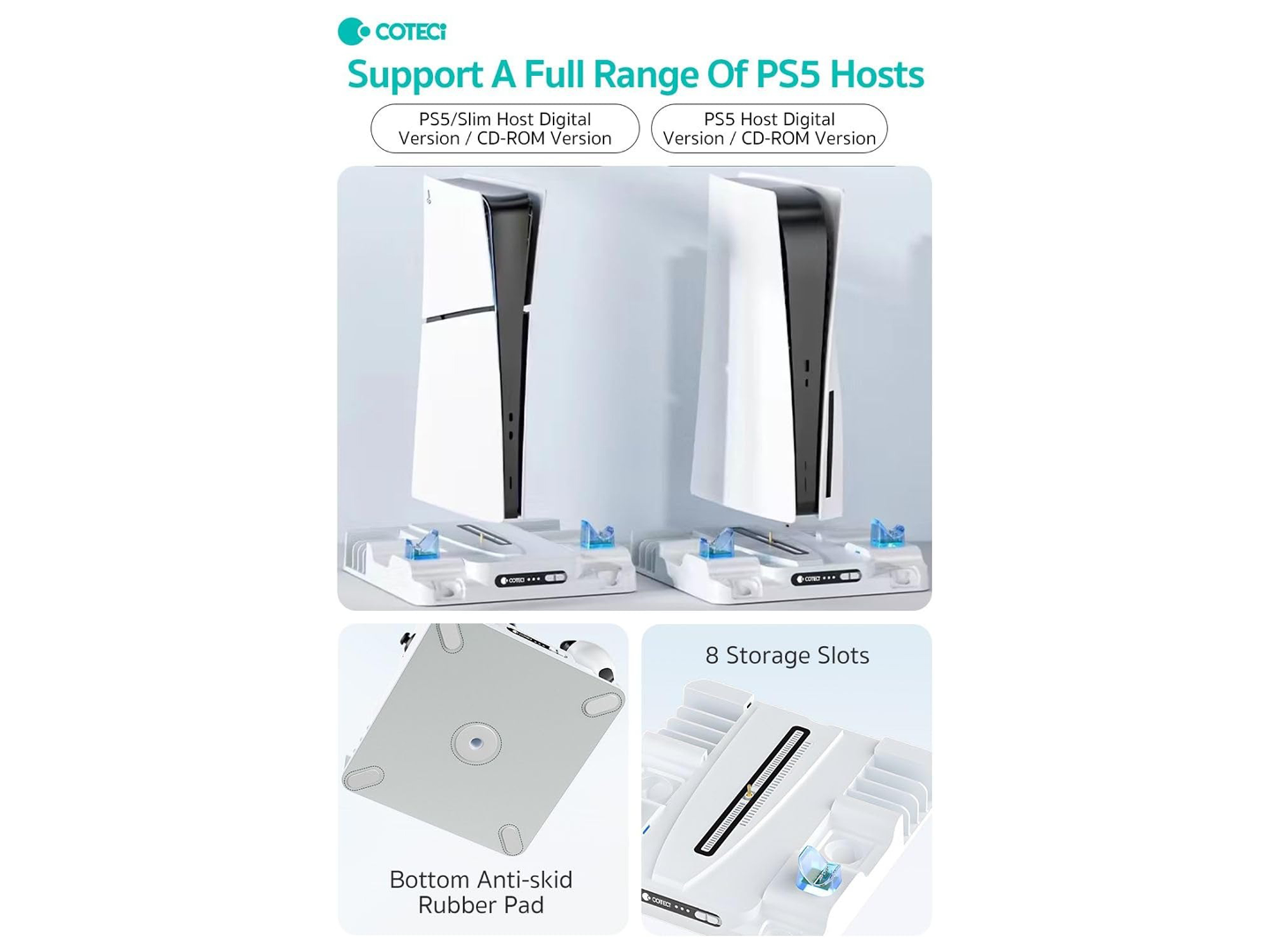 COTECI PS5/Slim Multi-Function Fan Dock - Best Prices