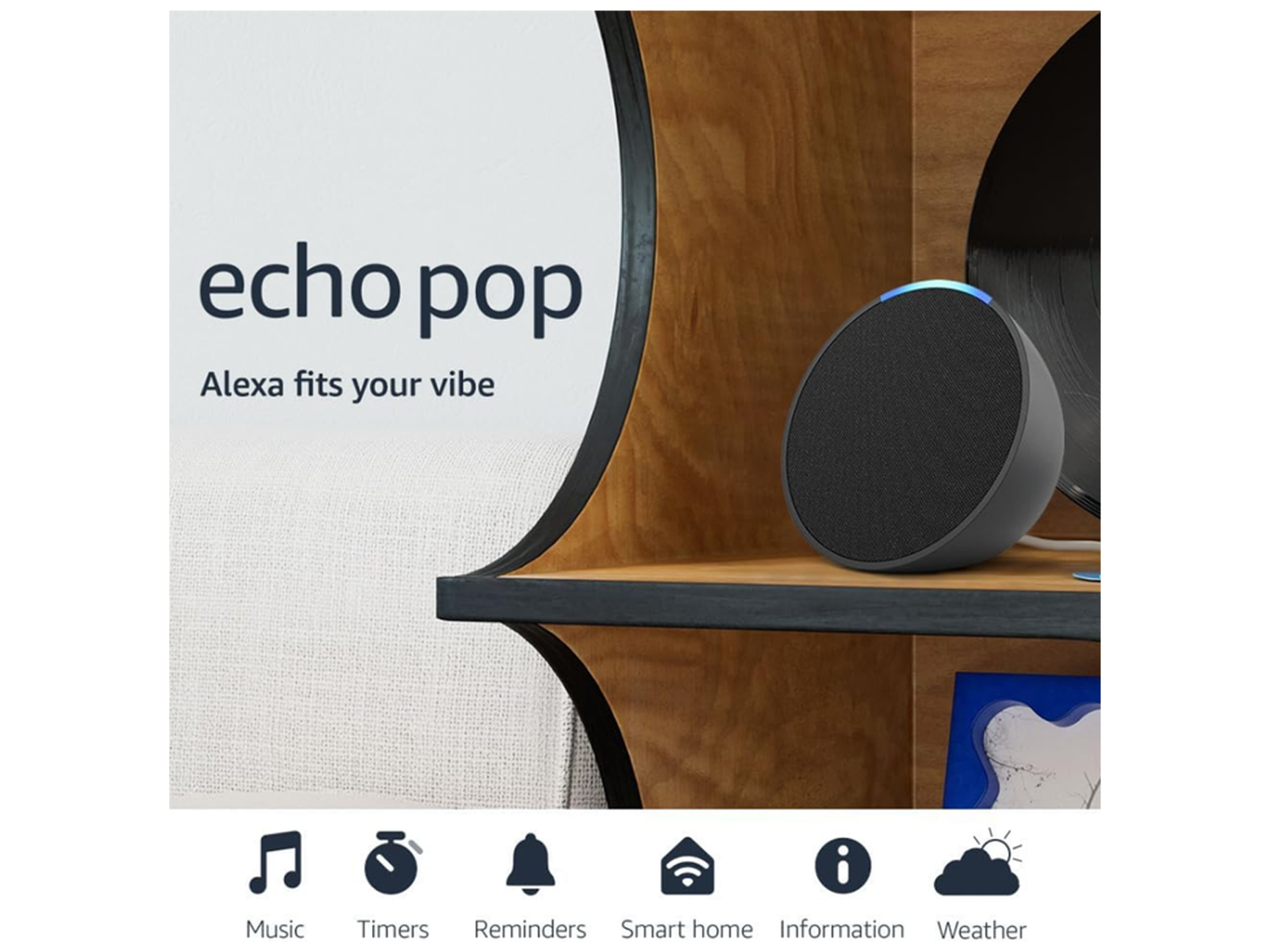 Amazon Echo Pop  Compact Smart Speaker with Alexa - Best Prices