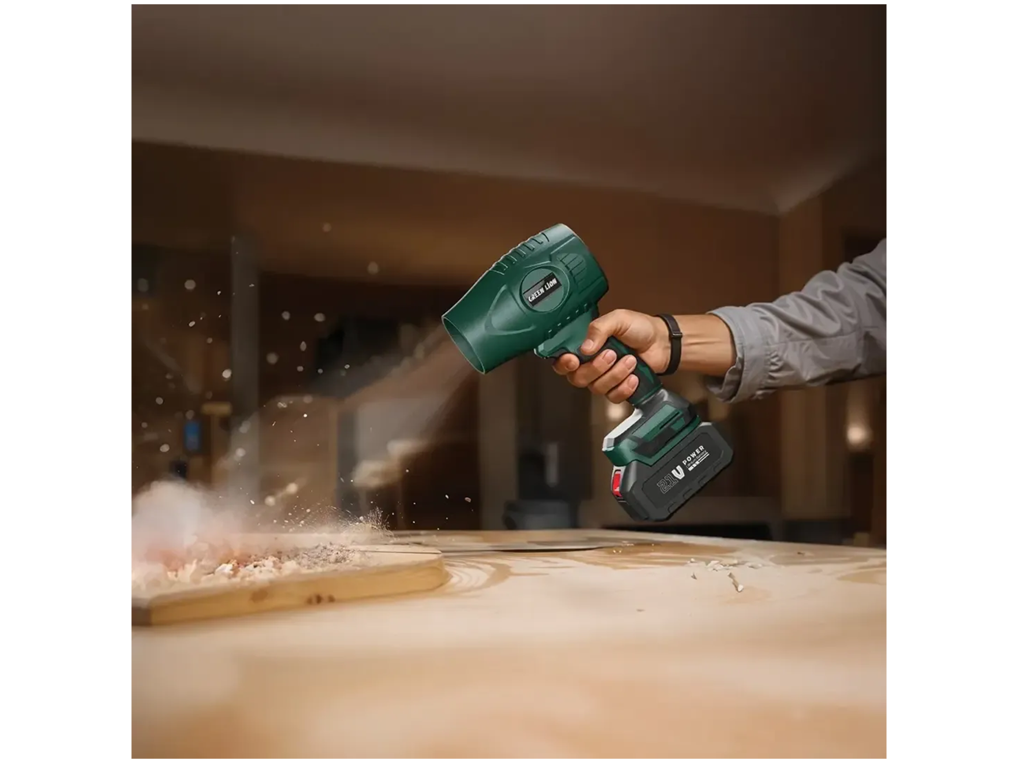 Green Lion Storm Jet Cordless Blower - Green - Best Prices