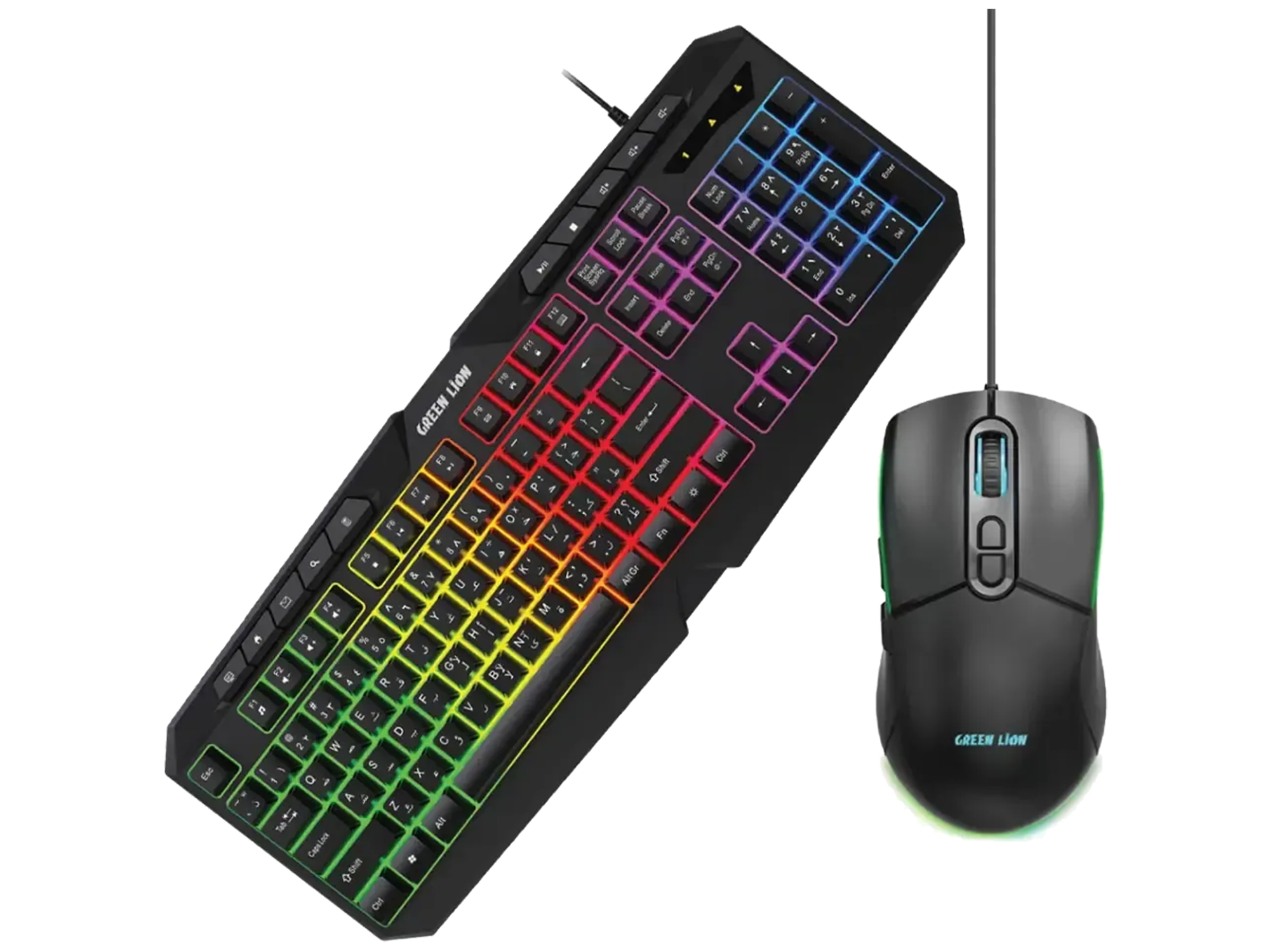 جرين ليون لوحة مفاتيح وماوس للألعاب GK-400 RGB - أسود - أفضل سعر جرين ليون لوحة مفاتيح وماوس للألعاب GK-400 RGB - أسود - أفضل سعر
