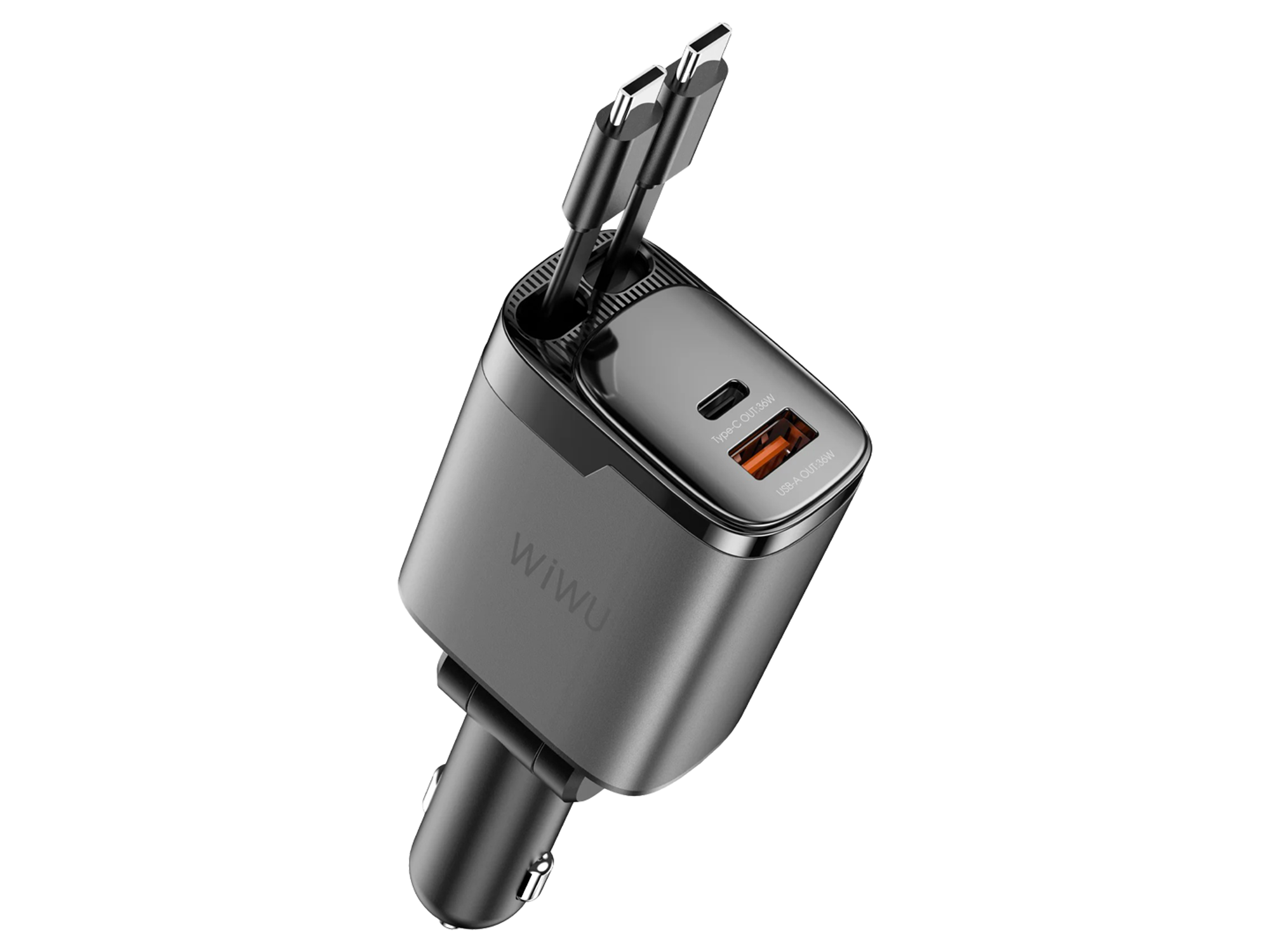 ويوو شاحن سيارة سريعHelix Pro بقوة 111 واط بتقنية GaN، بمنفذي USB-A وC، طراز Wi-CC034 - أفضل سعر