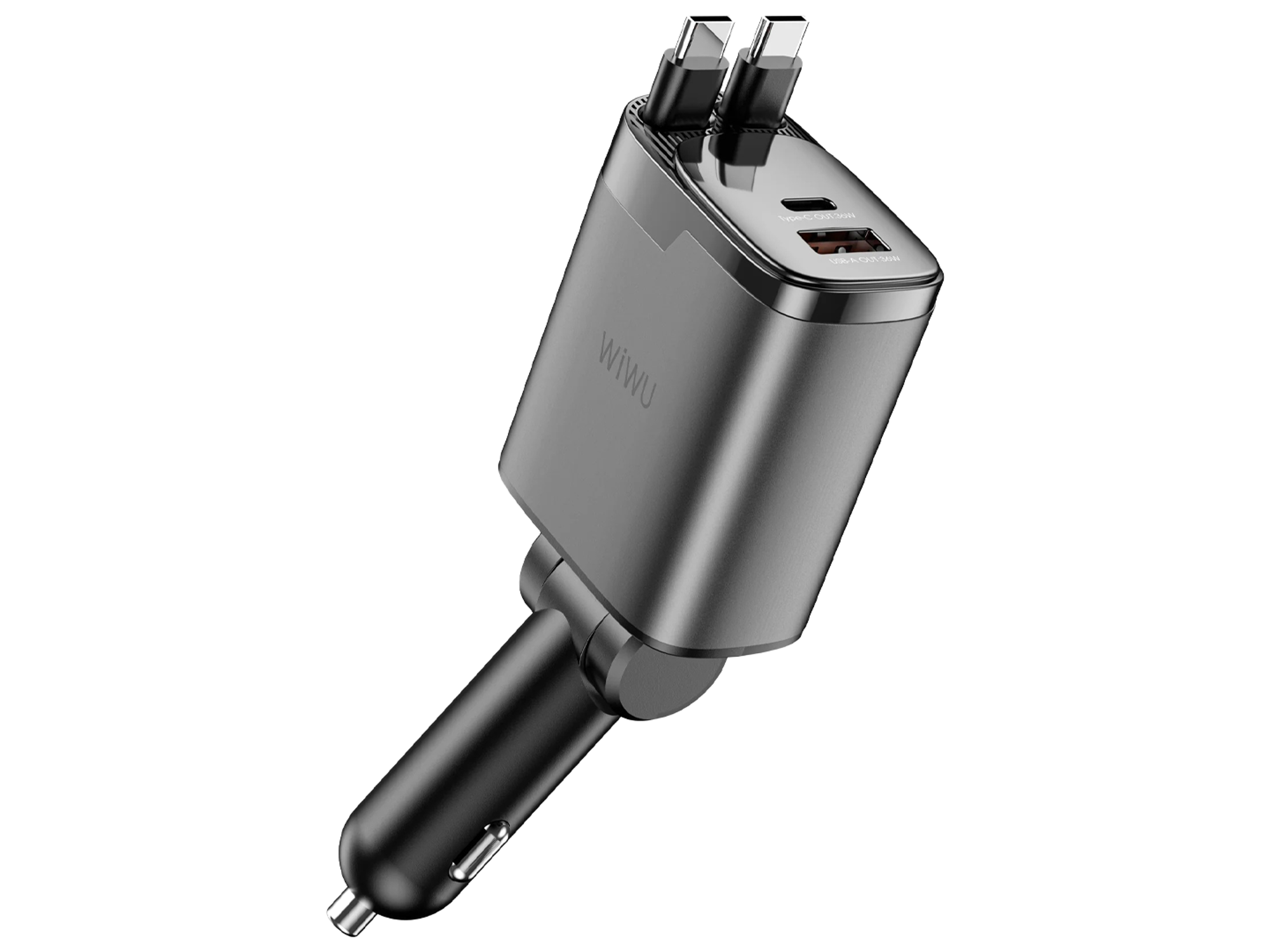 ويوو شاحن سيارة سريعHelix Pro بقوة 111 واط بتقنية GaN، بمنفذي USB-A وC، طراز Wi-CC034 - أفضل سعر