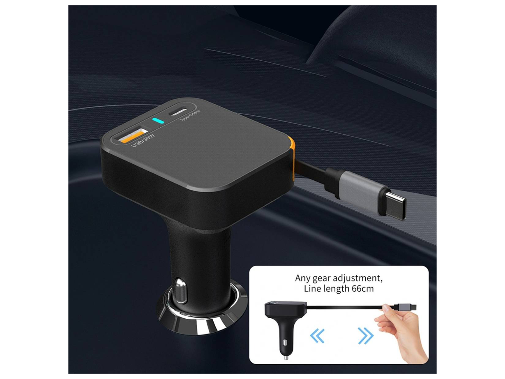 ويوو شاحن سيارة ثلاثي المنافذ Wi-CC033 Helix بقوة 65 واط بمنفذ USB-C - أفضل سعر