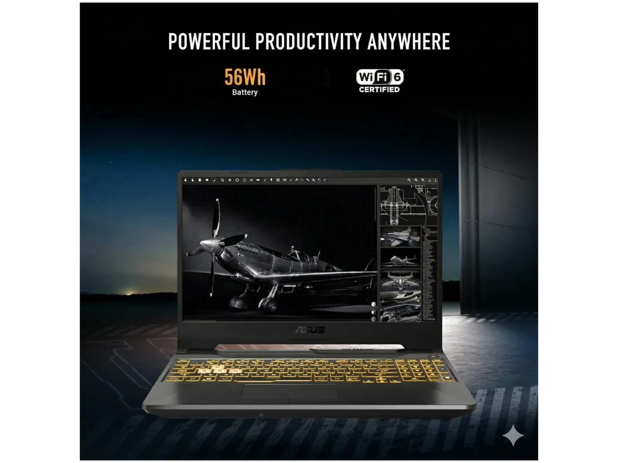 اسوس لابتوب الألعاب A16، معالج AMD Ryzen 7 170، بطاقة رسوميات NVIDIA GeForce RTX 4050 (سعة 6 جيجابايت)، ذاكرة 16 جيجابايت DDR5، وحدة تخزين 512 جيجابايت PCIe 4.0 SSD، شاشة 16 بوصة FHD+ بمعدل تحديث 144 هرتز. - أفضل سعر