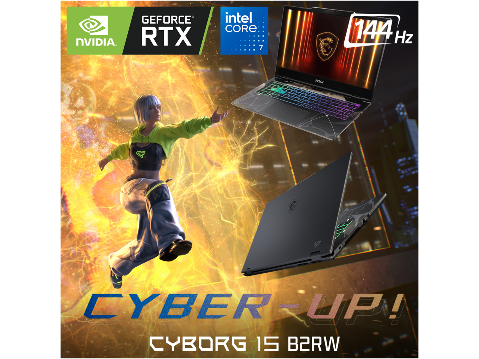 MSI Cyborg 15 B2RWFKG Intel® Core™ 7 240H RTX 5060 8GB DDR7, 16 GB DDR5,1 TB - Best Prices
