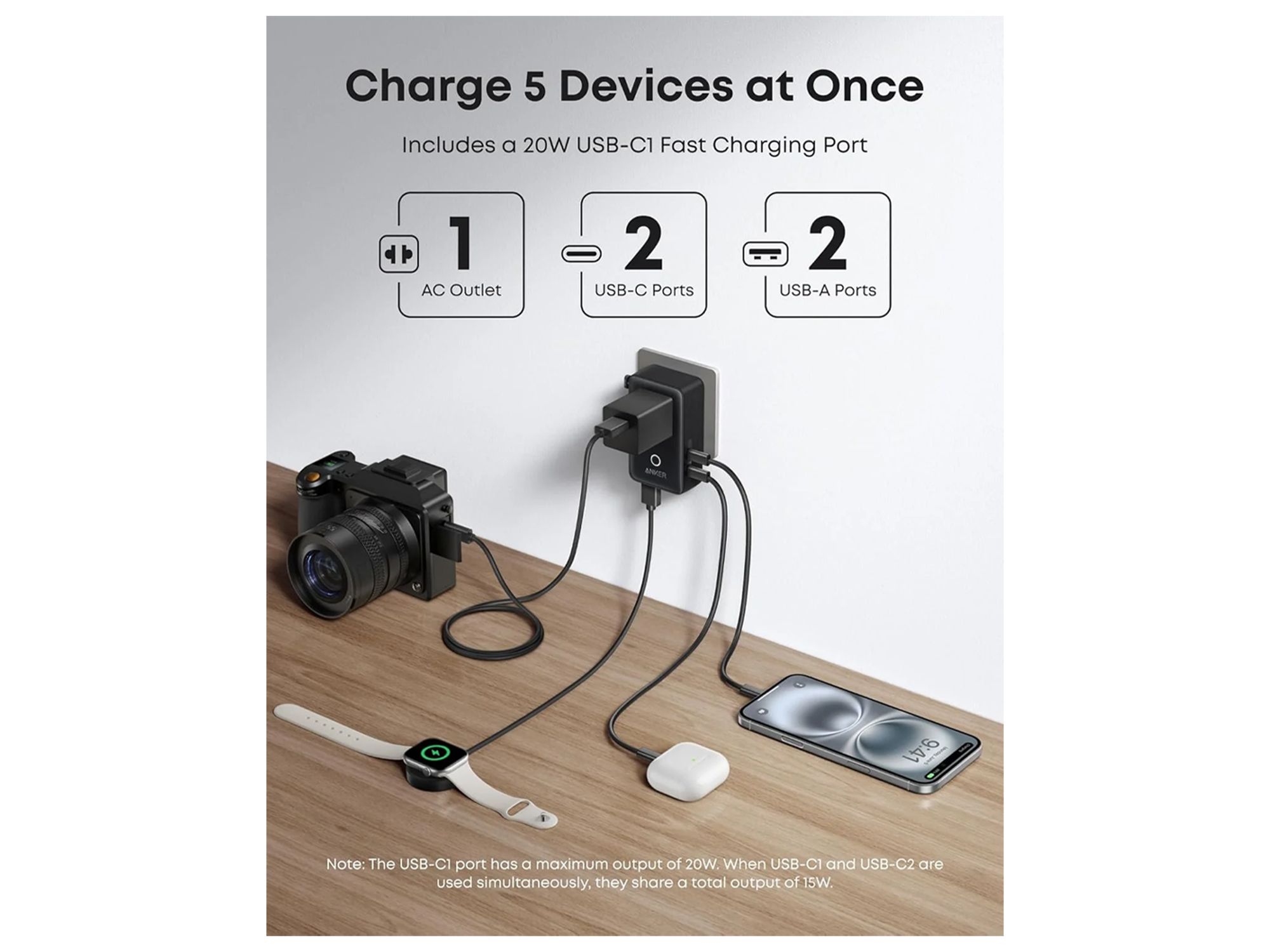 Anker Nano Travel Adapter 5-in-1, 20W, 1-Pack - Best Prices