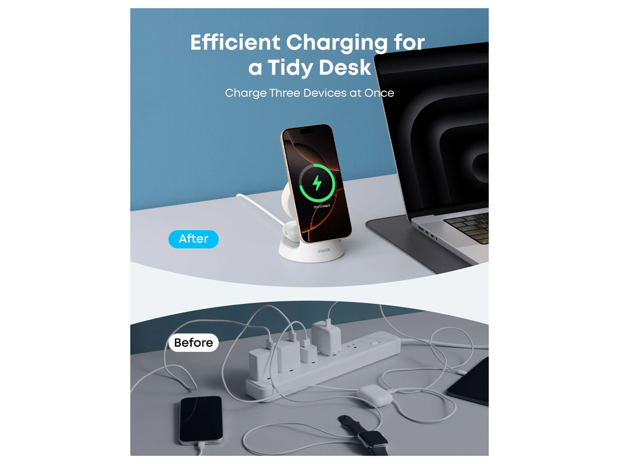 Anker MagGo Wireless Charging Station 3-in-1, Dock Stand - Best Prices