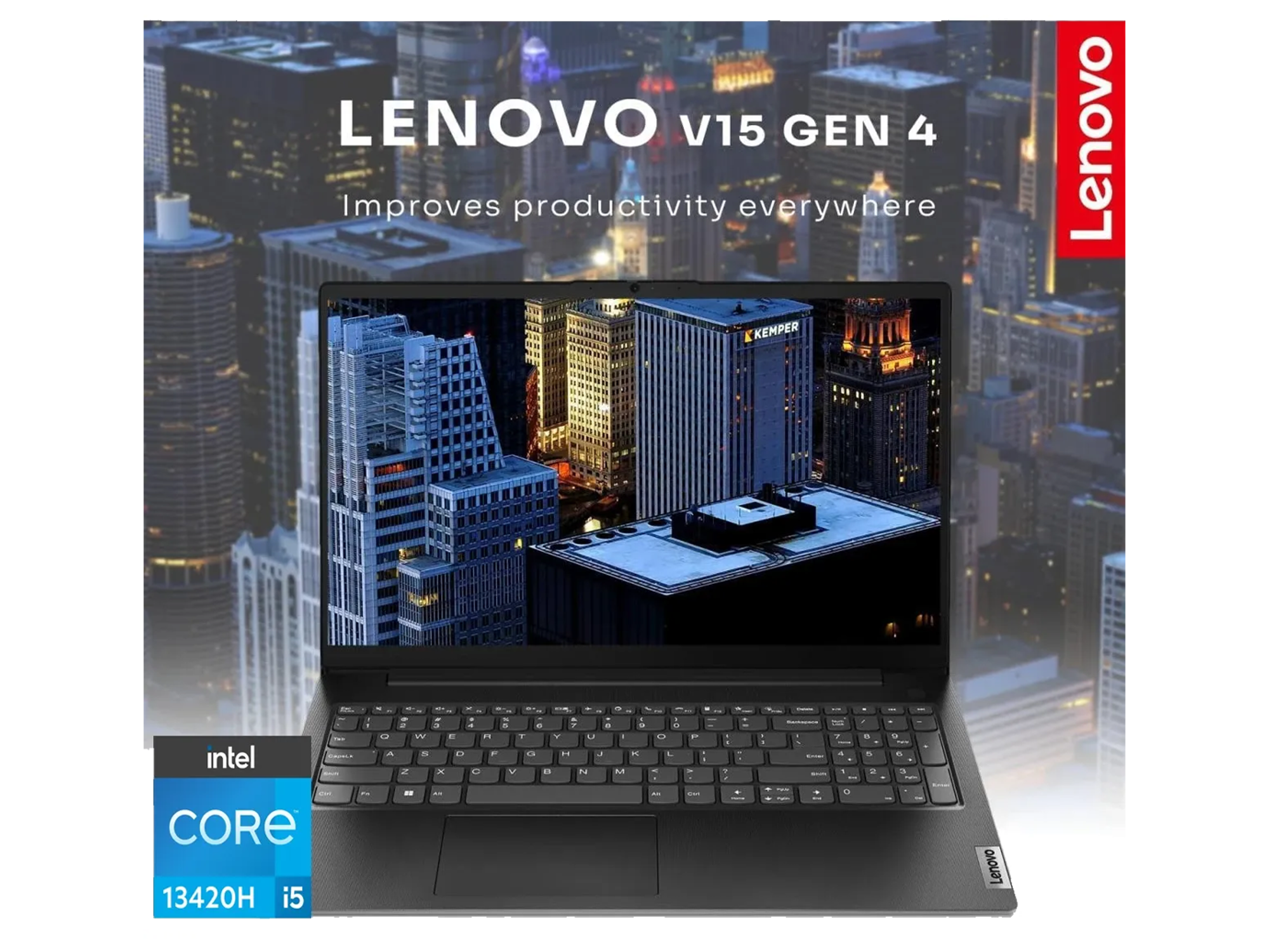 لينوفو V15 G5 بمعالج Intel Core i5-13420H الجيل الثالث عشر وذاكرة 16 جيجابايت DDR5 وبطاقة رسوميات Intel UHD سعة 2 جيجابايت وقرص تخزين 512 جيجابايت SSD NVMe وشاشة 15.6 بوصة FHD بدقة 1920x1080 بتقنية LED. - أفضل سعر