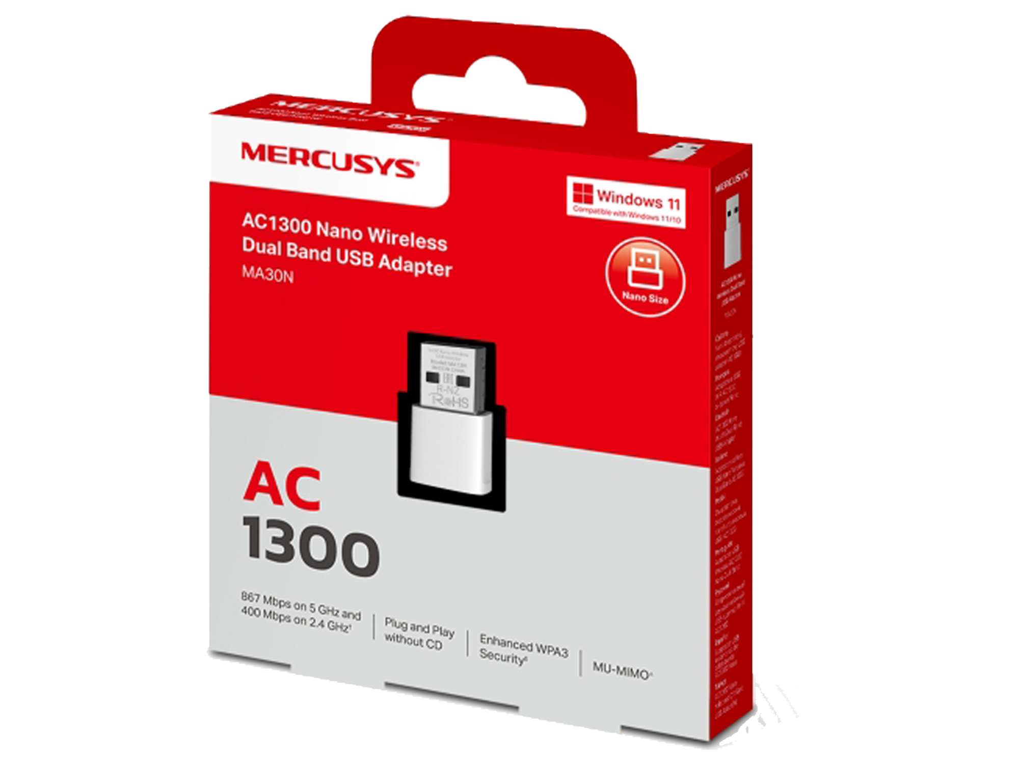 Mercusys AC1300 Nano Wireless Dual Band USB Adapter - Best Prices