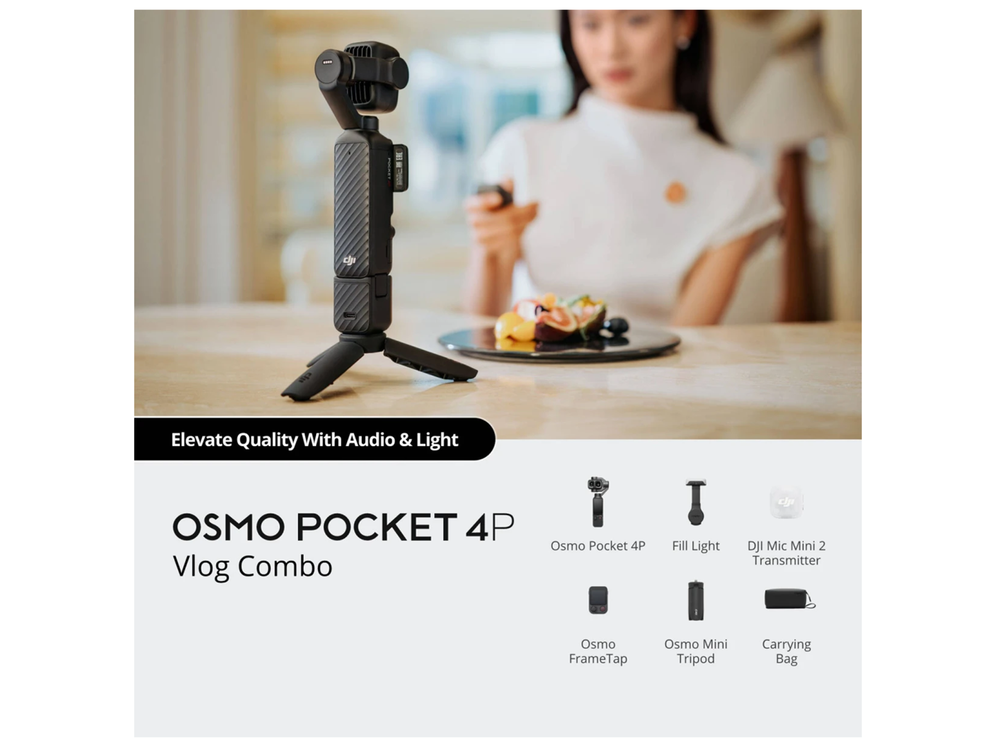 دي جي آي اوسمو مجموعة Pocket 4P القياسية لمدونات الفيديو Vlog - أفضل سعر