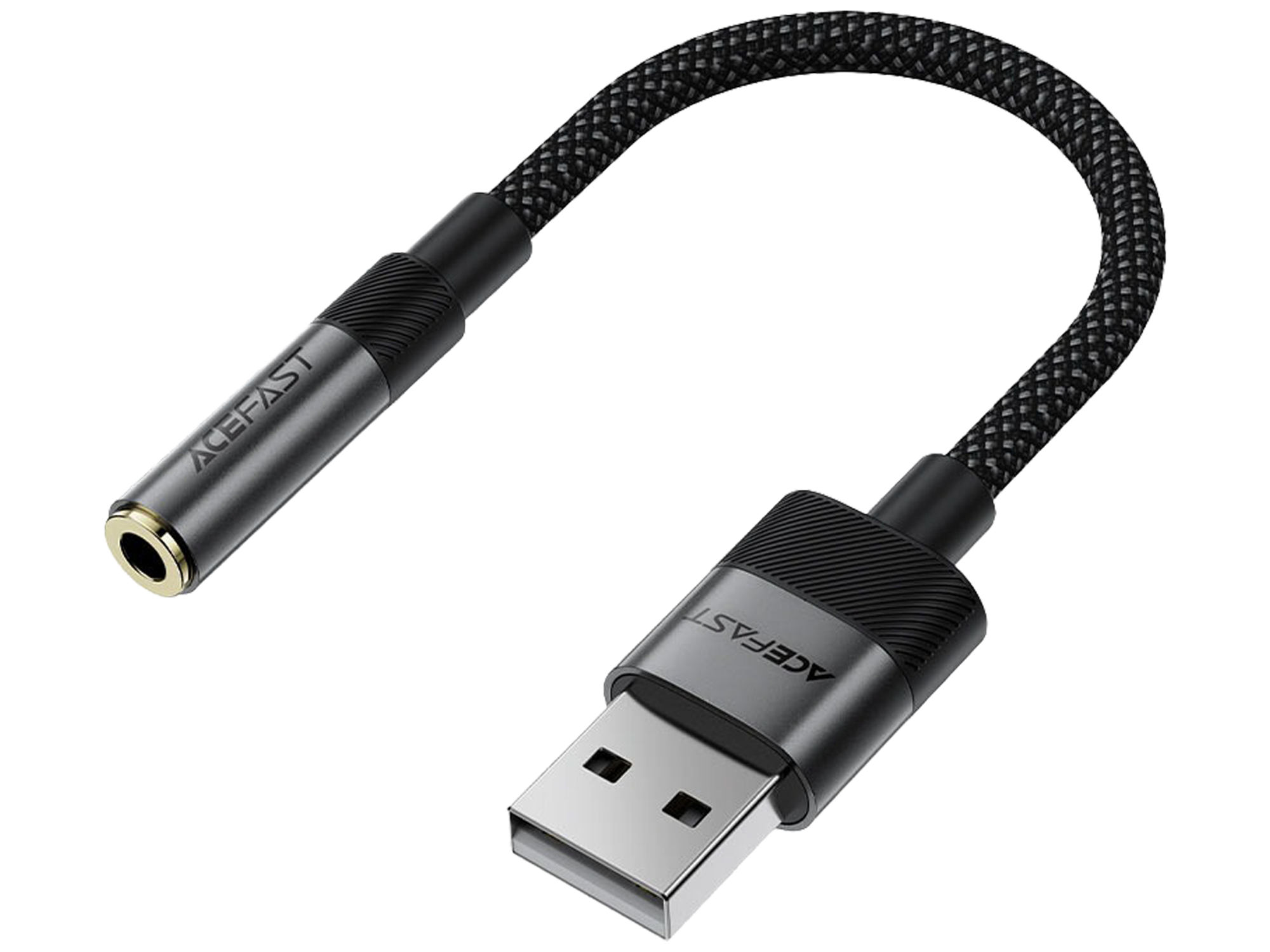 ايس فاست محول صوت J13 من USB-A إلى 3.5 مم، لون أسود - أفضل سعر