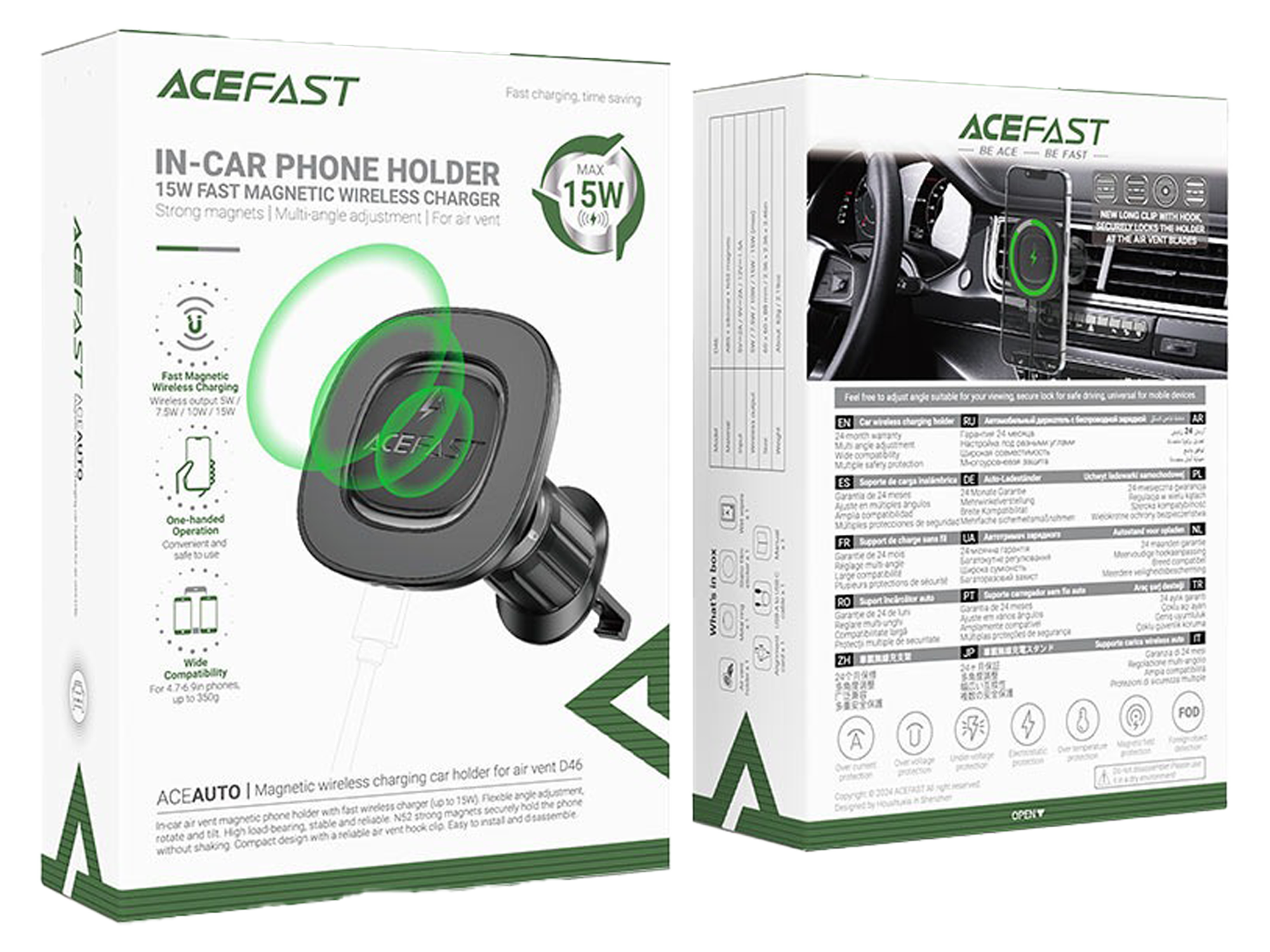 Acefast D46 Magnetic Wireless Car Charger - Best Prices