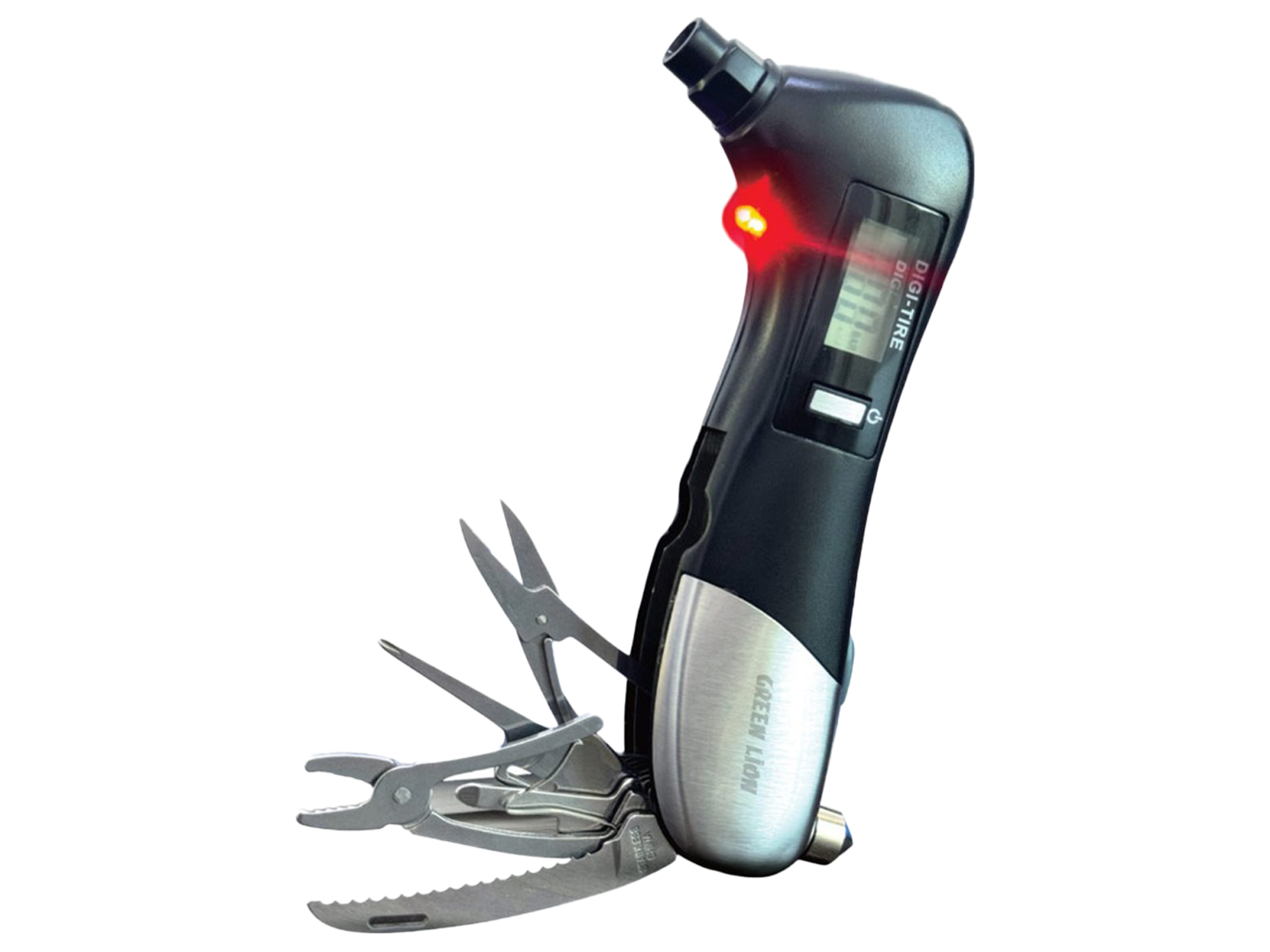 Green Lion Digital Tire Pressure Gauge 9IN1 Rescue Tool - Best Prices