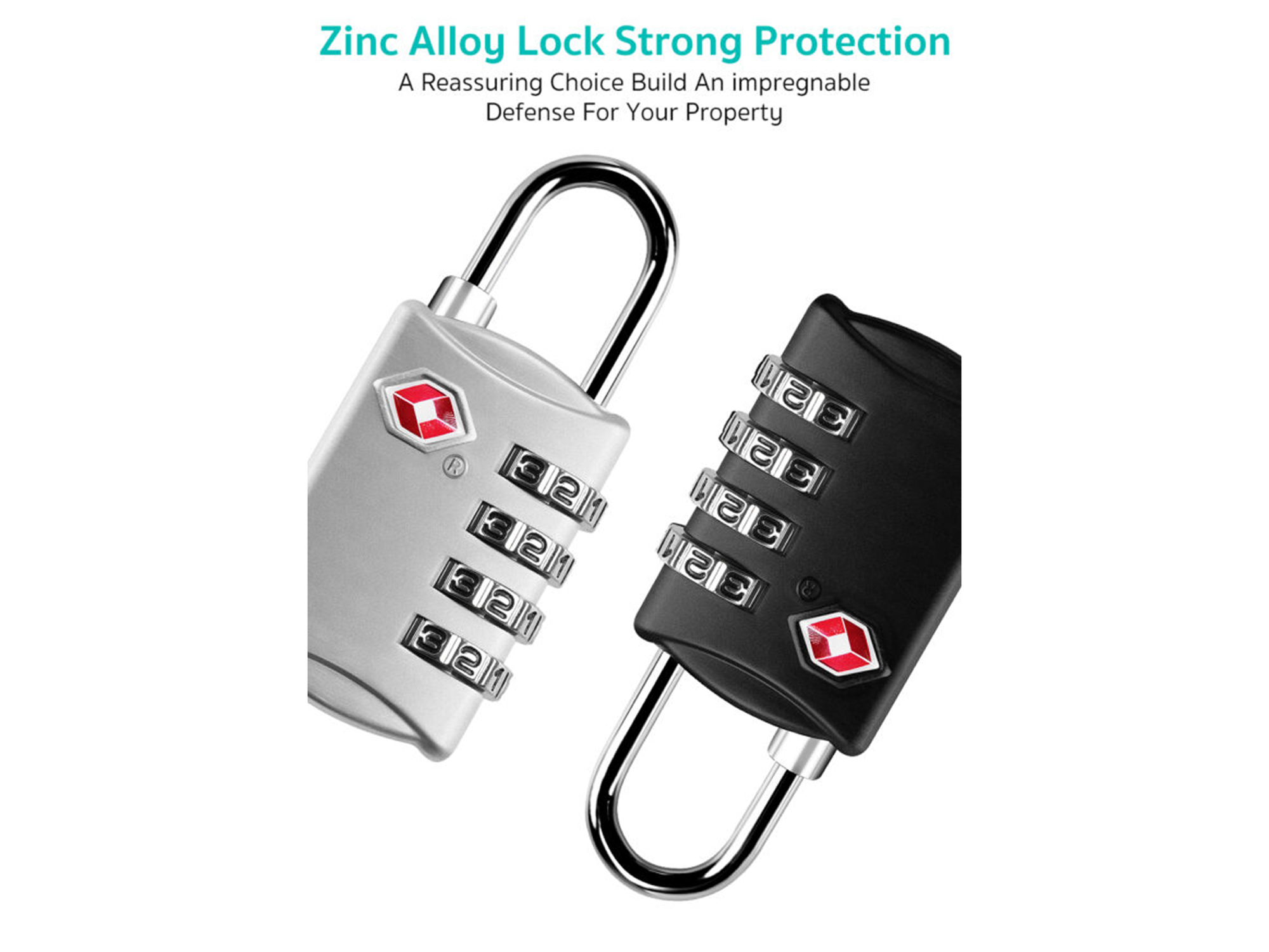 Coteci Zinc Alloy TSA Customs 4-digit Code Lock TR-036 - Best Prices