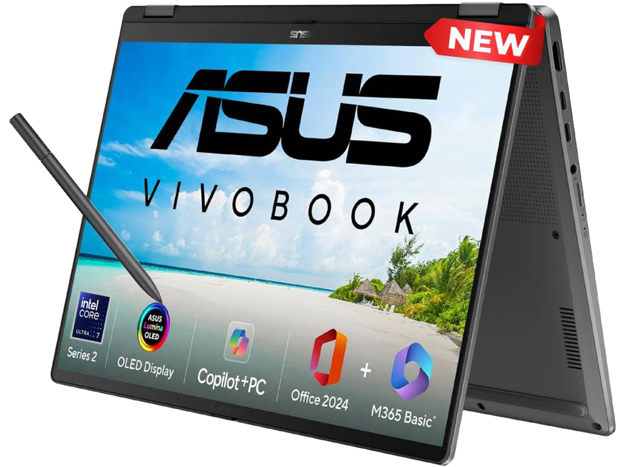 أسوس لابتوب فيفو بوك 14 فليب | Intel Core Ultra 7 256V | رام 16 جيجابايت | SSD سعة 512 جيجابايت | شاشة OLED لمس 14 بوصة WUXGA - أفضل سعر أسوس لابتوب فيفو بوك 14 فليب | Intel Core Ultra 7 256V | رام 16 جيجابايت | SSD سعة 512 جيجابايت | شاشة OLED لمس 14 بوصة WUXGA - أفضل سعر