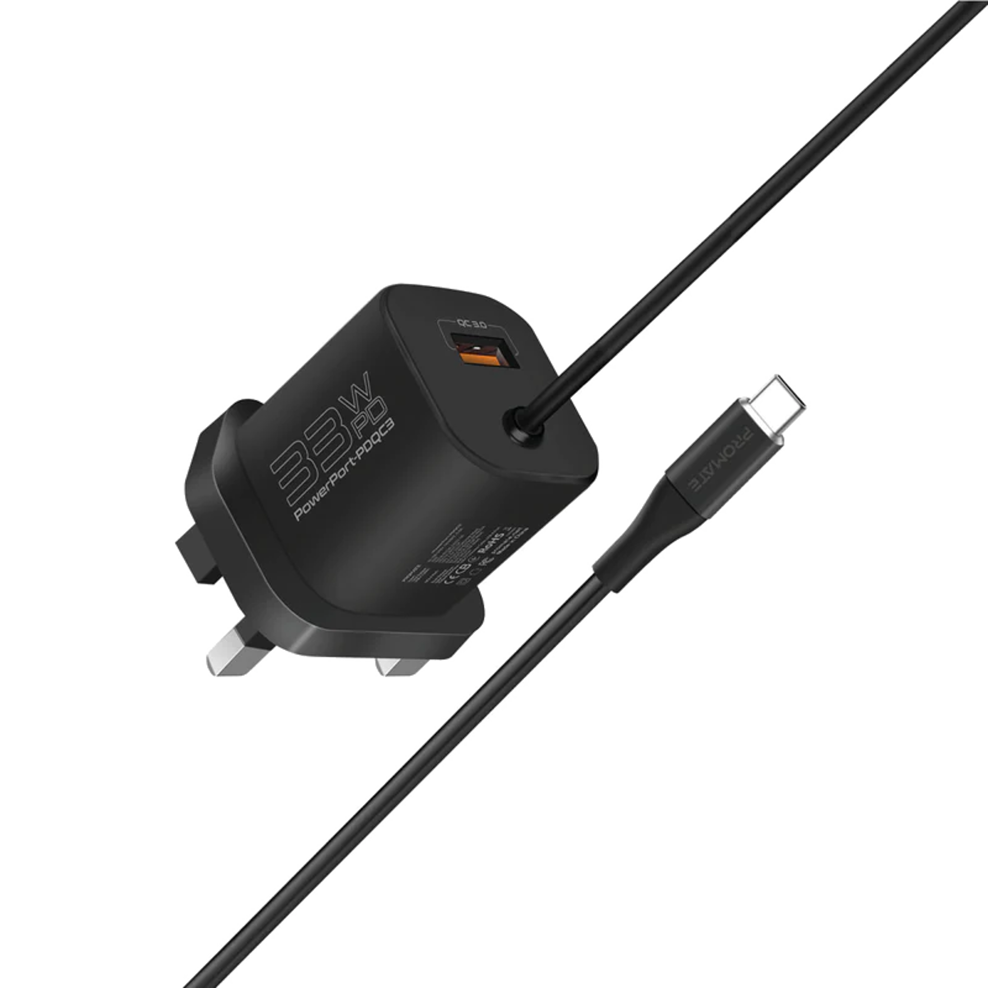 PROMATE 33W Super Speed Wall Charger QC 3.0 & PD - Best Prices