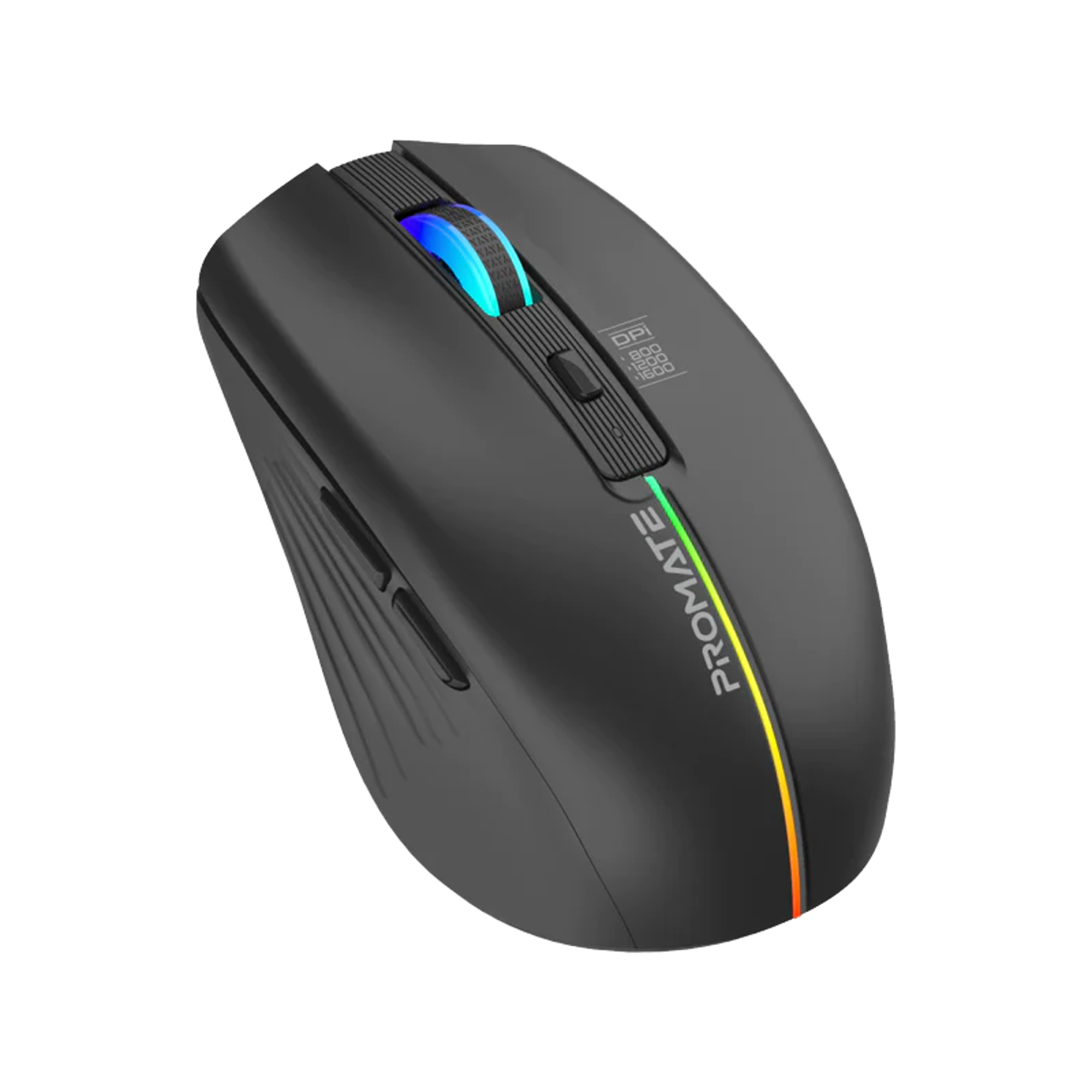 PROMATE 2.4GHz Wireless Ergonomic Optical Mouse with LED Rainbow Lights - Best Prices