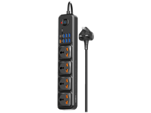 شريط طاقة Moxom MX-ST16 7USB + 1PD 2500W بحد أقصى 12 منفذًا في 1 - أسود