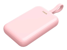 WiWU Wi-P024 10,000mAh Magnetic Wireless Charging Power Bank 20W with Cable - Pink