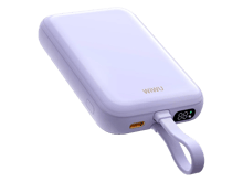 WiWU Wi-P024 10,000mAh Magnetic Wireless Charging Power Bank 20W with Cable - Purple