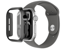 بيلكن ScreenForce شاشة حماية من الزجاج المقوى المقاوم للميكروبات بزاوية 360 درجة لساعة Apple Watch Series 9/8/7/6/5/4/SE - أسود