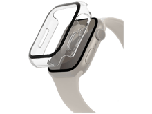 بيلكن ScreenForce شاشة حماية من الزجاج المقوى المقاوم للميكروبات بزاوية 360 درجة لساعة Apple Watch Series 9/8/7/6/5/4/SE - شفاف