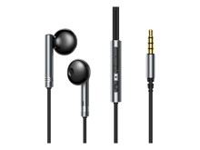 JoyRoom JR-EW06 Wired Series Half In-Ear Metal Wired Earbuds - Grey