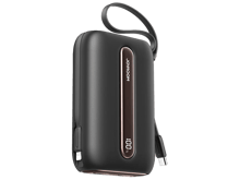 JoyRoom JR-L012 Plus Colorful Series 22.5W mini Power Bank with Dual Cables 20000mAh - Black