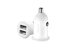 Baseus Grain Pro Car Charger (Dual USB 4.8A ) - White
