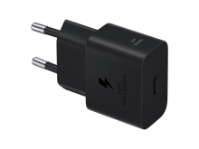 سامسونج محول USB-C ثنائي الدبابيس بقدرة 25 واط بتقنية الشحن السريع PD - أسود سامسونج محول USB-C ثنائي الدبابيس بقدرة 25 واط بتقنية الشحن السريع PD - أسود