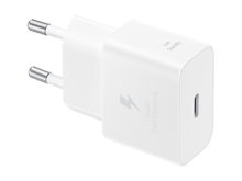 سامسونج محول USB-C ثنائي الدبابيس بقدرة 25 واط بتقنية الشحن السريع PD - أبيض سامسونج محول USB-C ثنائي الدبابيس بقدرة 25 واط بتقنية الشحن السريع PD - أبيض