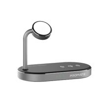 PROMATE Multi Device Wireless Charging Dock - Grey