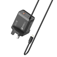 PROMATE 38W Ultra Fast Charging Wall Charger - Black