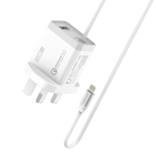 PROMATE 38W Ultra Fast Charging Wall Charger - White